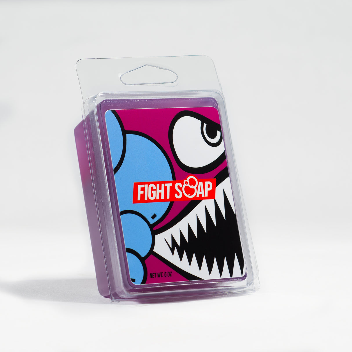 Colorful packaging of Vicious Vixen Fight Soap featuring a cartoon monster face with sharp teeth and bold graphic design.